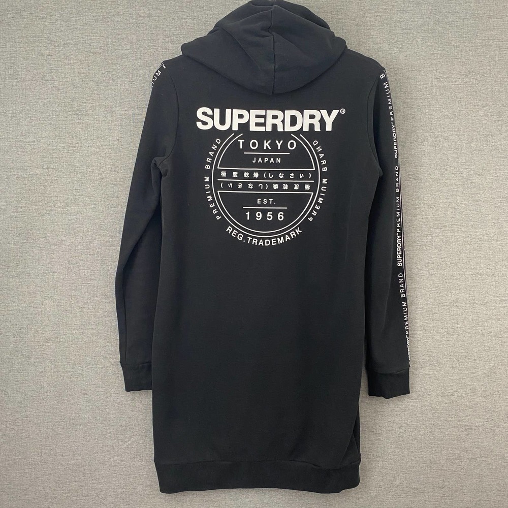 Superdry Womens Hoodie Dress Black Size 4